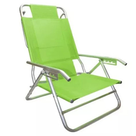 Reposera Playera De Aluminio Color Verde 80012