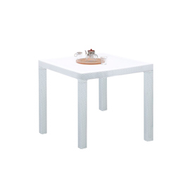 Mesa Plástica Cuadrada Blanca Ratan Mesafidjibl