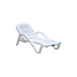 Reposera De Pileta 192Cmx72cmx44cm Blanca Miamibl