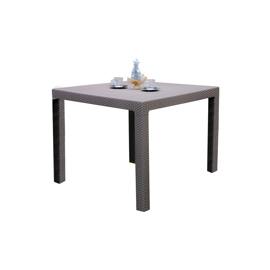 Mesa Plástica Cuadrada Capuchino Ratan Mesafidjich