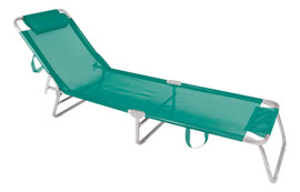 Reposera Playera De Aluminio 002702 Color Turquesa
