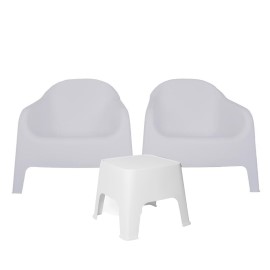 Set De 2 Sillones Skarpo + Mesa Sunset Blanco