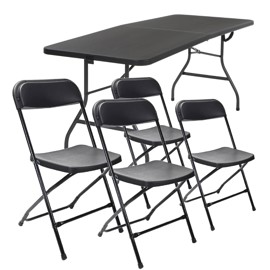 Combo Mesa Plástica Sktr180a + 4 Sillas Plásticas Sk...