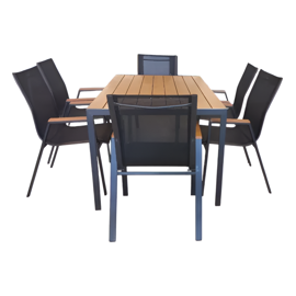 Set 87FrKitso 6 Sillones Y Mesa Rectangular Pisa