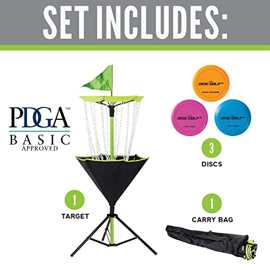 Set Disc Golf Con Cesta Y 3 Discos Incluidos