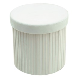 Puff Redondo Estructura Reforzada De Madera, Metal P...