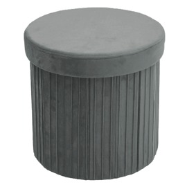 Puff Redondo Estructura Reforzada De Madera, Metal P...