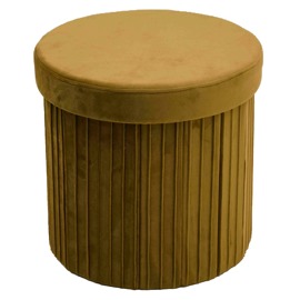 Puff Redondo Estructura Reforzada De Madera, Metal P...