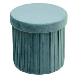 Puff Redondo Estructura Reforzada De Madera, Metal P...