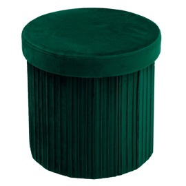 Puff Redondo Estructura Reforzada De Madera, Metal P...