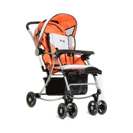 Cochecito Mecedor 8629 Naranja Y Gris
