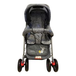 Coche Cuna Reforzado De Con Manija Rebatible Gris M...