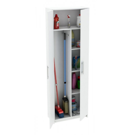 Escobero De 2 Puertas Blanco Dis6bl