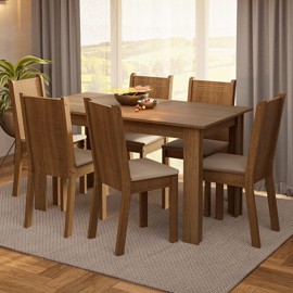 Juego De Comedor Analu Con 6 Sillas