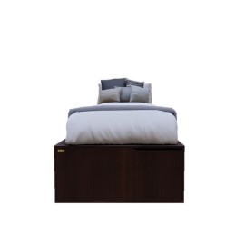 Cama Box 1 Plaza Con 3 Cajones Y 1 Zapatero Wengue