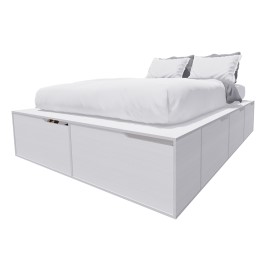 Cama Box 2 Plazas 1,40M Con 6 Cajones Y 2 Zapateros...