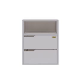 Mesa De Luz Con 2 Cajones Y Estante Venezia 