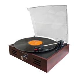 Tocadiscos  fon W408 Vinilo Vintage Color Marrón