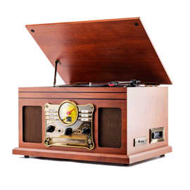 Tocadiscos Soundix6 Vintage Bluetooth 3 Velocidades...