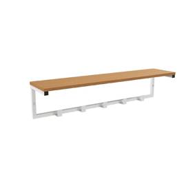 Perchero Industrial Con Estante  Home Blanco Y Canel...