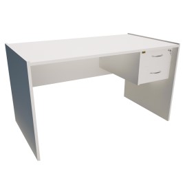 Escritorio EMC 1,30m con 2 Cajones Blanco