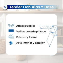 Tender Ropa Tendedero De Pie Plegable Con Alas Livia...