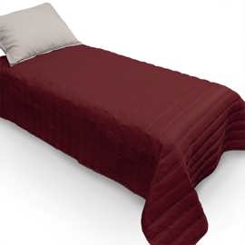 ColchaCubrecama Quilt Queen Size Color Bordo