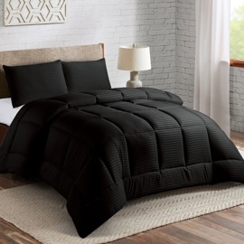 Acolchado Dobby Queen Size Negro