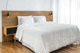 Acolchado Percalito Blanco King Size