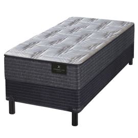 Sommier Y Colchón De Resortes 1 Plaza  Xl Extended L...