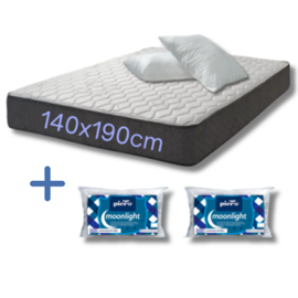 Colchón De Espuma Firme 2 Plazas Almohadas De Rega...