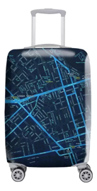 Funda Valija Maps Blue Mediana