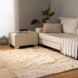 Alfombra 75X120 Cm Peluda Pelo Moderna, Dormitorio /...