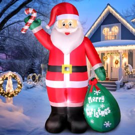 Papá Noel Inflable Navideño De 8 Pies Con Caramelos ...