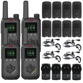 Handy  BfT17 Kit X4 16Ch Uhf Display Lcd + 8 Batería...
