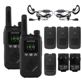 Handy BfT17 Kit X2 16Ch Uhf Display Lcd + 4 Batería...