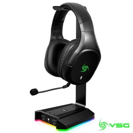 Soporte Auricular Gamer Rgb, 3 Puertos Usb  Atlas
