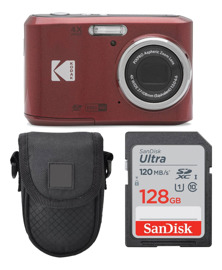 Kodak Pixpro Fz45 Cámara Digital Funda Tarjeta 128 G...