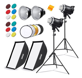 Kit De Flash De Estudio Ms300v Con Accesorios