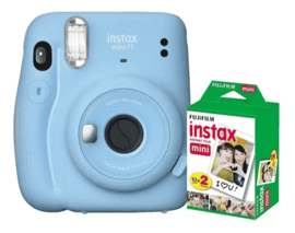 Cámara Instantánea Fujifilm  Mini 11 Celeste +20 Fotos