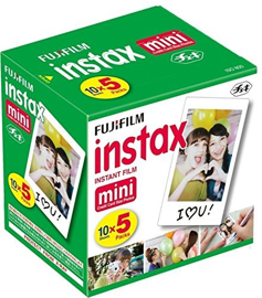  Instax Mini Instant Film, 10 Hojas X 5 Paquetes (To...