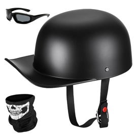 Casco De Moto Baseball Media Cap Matte Black M