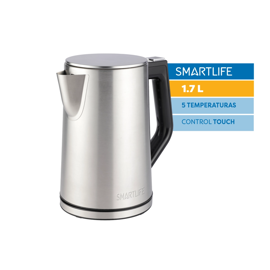 Jarra electrica digital Smartlife 1.7 L Inox