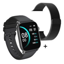 Reloj Inteligente Smartwatch  Nt14 Sumergible + Malla Metal Negra De Regalo