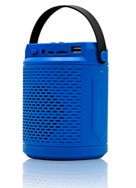 Parlante Potenciado Sp1310 Bluetooth Aux Radio Azul