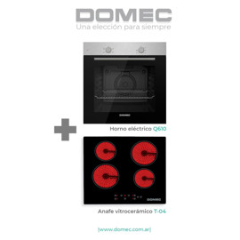 Combo Horno Eléctrico Q610 + Anafe Vitrocerámico T04...
