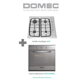 Combo Horno Eléctrico Y Anafe Multigas  Hex16 Reflex...