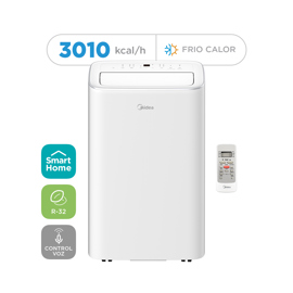 Aire Portátil Smart  3010 Kcal/H Frío Calor Blanco