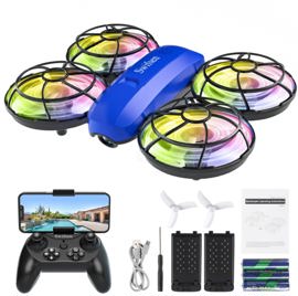 Drone Para Niños Con Cámara, Interior, 2 Baterías Y...
