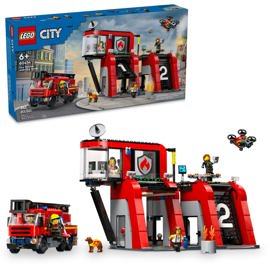 Estación De Bomberos City De Juguete Con Camión De ...